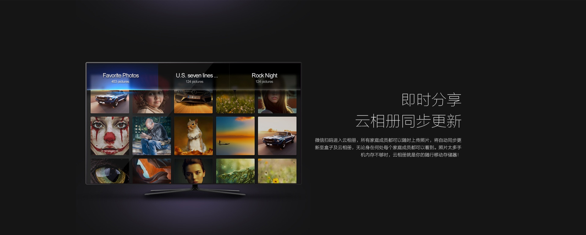 即时分享,云相册同步更新